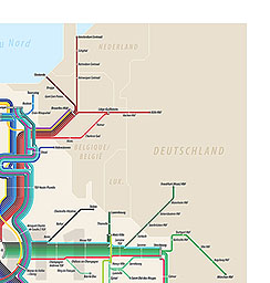 Zoomable Map: High Speed Train Routes of France (2011)