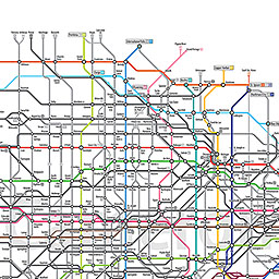 Zoomable Map: U.S. Routes as a Subway Map